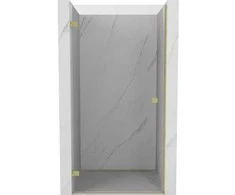 Dušo durys Mexen Lunar-B, kairė, 80 cm, transparent/brushed auksinis