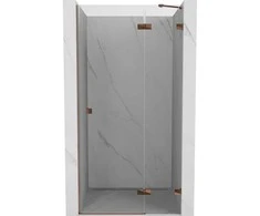 Dušo durys Mexen Lunar, dešininės, 90 cm, transparent/rose auksinis