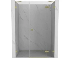 Dušo durys Mexen Lunar, dešininės, 135 cm, transparent/brushed auksinis