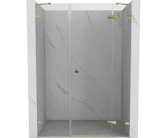 Dušo durys Mexen Lunar, dešininės, 125 cm, transparent/auksinis