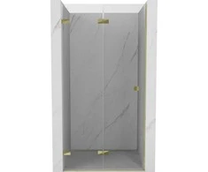 Dušo durys Mexen Lunar-F, sulankstomos, kairė, 70 cm, transparent/auksinis