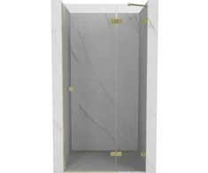 Dušo durys Mexen Lunar L, dešinė, 110 cm, transparent/brushed auksinis