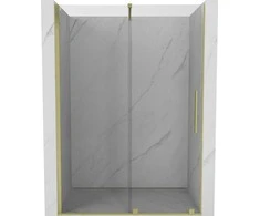 Stumdomos dušo durys Mexen Velar, Brushed auksinis, 140 cm