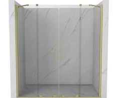 Stumdomos dušo durys Mexen Velar DUO, Brushed auksinis, 150 cm