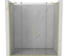 Stumdomos dušo durys Mexen Velar DUO, Brushed auksinis, 170 cm