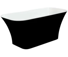 Vonia Besco Assos Juodas&amp;Baltas Matt, 160 x 70 cm, su klik-klak auksinis valomu iš viršaus