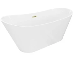 Vonia Mexen Dora, 160 x 75 cm, Baltas + Brushed auksinis persipylimas
