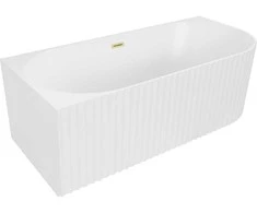 Vonia Mexen Gia, kairinė, 170 x 80 cm, Baltas matt + Brushed auksinis persipylimas