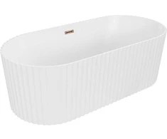Vonia Mexen Paola, 150 x 75 cm, Baltas matt + Rose auksinis persipylimas
