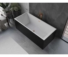 Vonia Mexen Vigo, 178,5 x 80 cm, Baltas/Juodas + Rose auksinis persipylimas