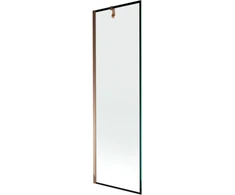 Vonios sienelė Mexen Next I, Rose auksinis/Juodas frame, 60 x 150 cm