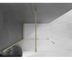 Walk-in dušo sienelė Mexen Velar, Brushed auksinis, 110 x 200 cm