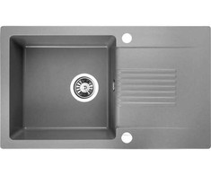 Granitinė virtuvinė plautuvė Laveo Celia SBC_511T, Pilkas