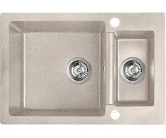 Granitinė virtuvinė plautuvė Laveo Celia SBC_430T, rusvai gelsvas