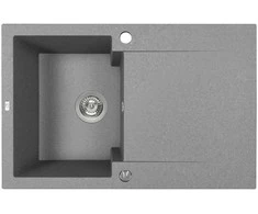 Granitinė virtuvinė plautuvė Laveo Chichi SBH_511Y, Pilkas