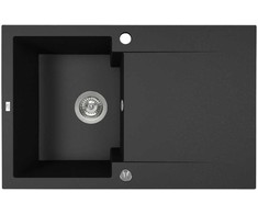 Granitinė virtuvinė plautuvė Laveo Chichi SBH_711Y, Juodas