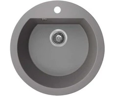 Granitinė virtuvinė plautuvė Laveo Dafne SBD_580T, Pilkas