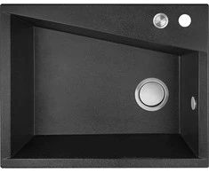 Granitinė virtuvinė plautuvė Laveo Grenada SBG_710T, Juodas