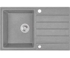 Granitinė virtuvinė plautuvė Laveo Margarita SBM_511T, Pilkas