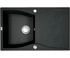 Granitinė virtuvinė plautuvė Laveo Molokin SPO_711T, Juodas