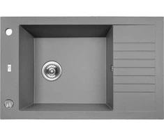 Granitinė virtuvinė plautuvė Laveo Pionier SBR_513T, Pilkas