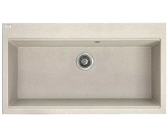 Granitinė virtuvinė plautuvė Laveo Tau SBT_4109, rusvai gelsvas