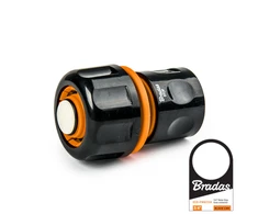 Greita jungtis 1" Bradas Juodas Line POWER JET su STOP funkcija