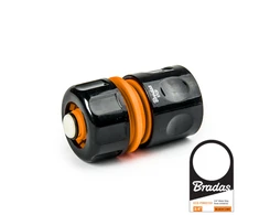 Greita jungtis 3/4" Bradas Juodas Line POWER JET su STOP funkcija