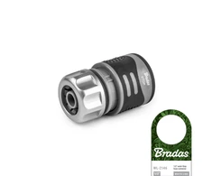 Greita jungtis žarnai 1/2" Bradas Baltas LINE TPR su STOP funkcija