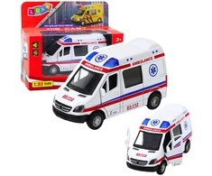 Greitosios pagalbos automobilis su garso ir šviesos efektais, baltas
