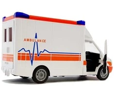 Greitosios pagalbos automobilis su neštuvais, garso ir šviesos efektais