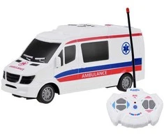Greitosios pagalbos automobilis su nuotolinio valdymo pultu