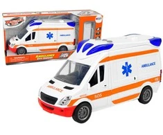 Greitosios pagalbos automobilis su šviesom ir garsais