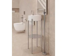 Grindinis praustuvo maišytuvas Deante Silia BQS_F2KK, Brushed steel