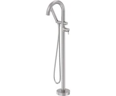 Grindinis vonios maišytuvas su dušeliu Deante Silia BQS_F17N, Brushed steel