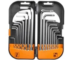 HEX 1,5–10 mm raktų su rutuline galvute ir TORX 10–50 rinkinys Bradas, 18 vnt., long