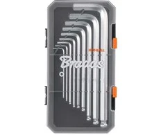 HEX šešiakampių raktų rinkinys 1,5–10 mm su rutuline galvute Bradas, 9 vnt., long