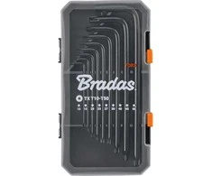 HEX šešiakampių raktų rinkinys Bradas, 1,5–10 mm, 9 vnt., long