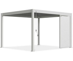Horizontalios žaliuzės pavėsinėms Pergola ELEGANCE/DELUXE/FUSION 1.3 m, Baltas (123.5 cm)