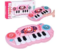 Interaktyvus muzikinis pianinas vaikams, rožinis