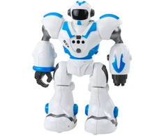 Interaktyvus nuotoliniu būdu valdomas robotas su šviesom ir garsais, mėlynas