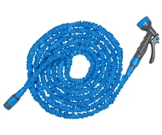 Išsitempianti sodo žarna su purkštuku Bradas Trick Hose 10m-30m, melsva