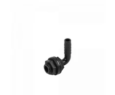 Jungtis alkūnė Bradas PIN LUG PP su veržle ir tarpikliu, 1/2" išor.sr. - 1/2" žarnai