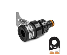 Jungtis čiaupui 13-15 mm Bradas Juodas LINE su sąvarža