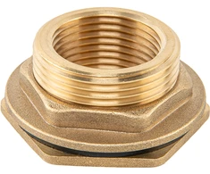 Jungtis vid.sr. 1/2" – išor.sr. 3/4" su veržle vid.sr. 3/4" ir tarpine Bradas, žalvaris