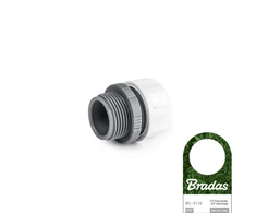 Jungtis žarnai 1/2 su perėjimu į 3/4 Bradas Baltas LINE