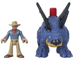 Jurassic World Imaginext figūrėlių rinkinys - dinozauras Stegosaurus ir Dr. Grant
