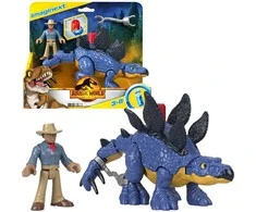 Jurassic World Imaginext figūrėlių rinkinys - dinozauras Stegosaurus ir Dr. Grant