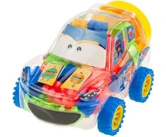 Kaladėlių rinkinys automobilio formos dėžutėje