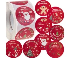 Kalėdiniai lipdukai "Merry Christmas", 500 vnt.